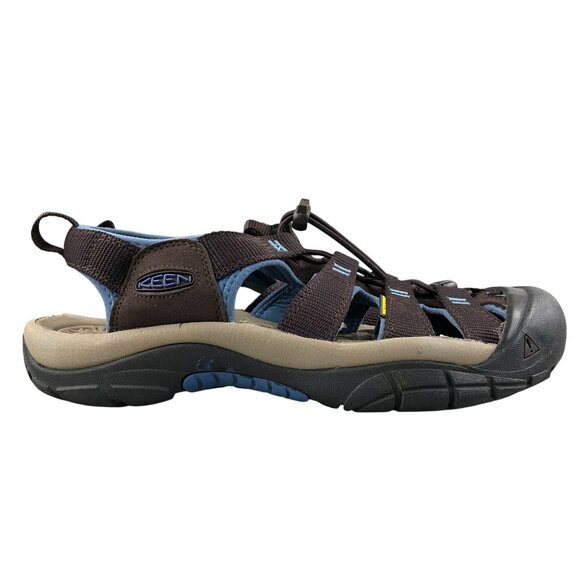 Keen Women's Size 10 Newport H2 Mulch Quiet Harbor Brown Blue Outdoor Sandals - Picture 1 of 15